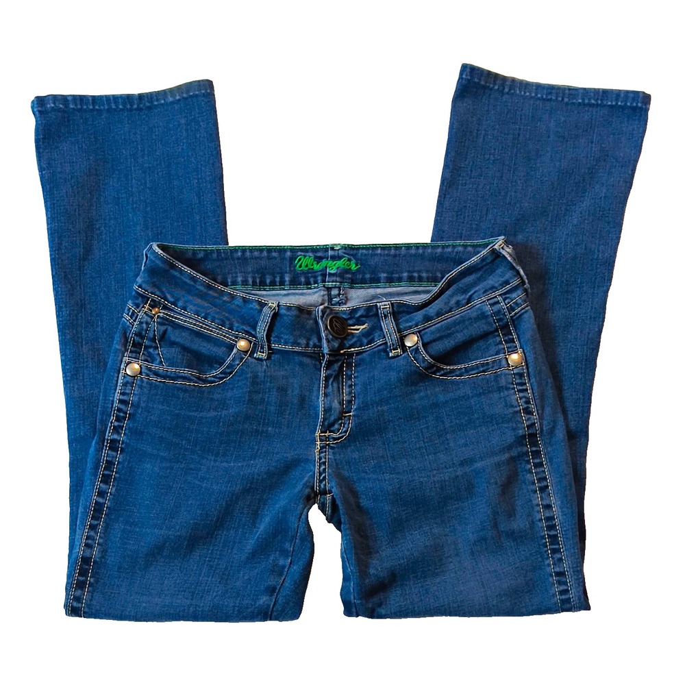 Wrangler Womens Bootcut Jeans Blue Mid Rise Size 8